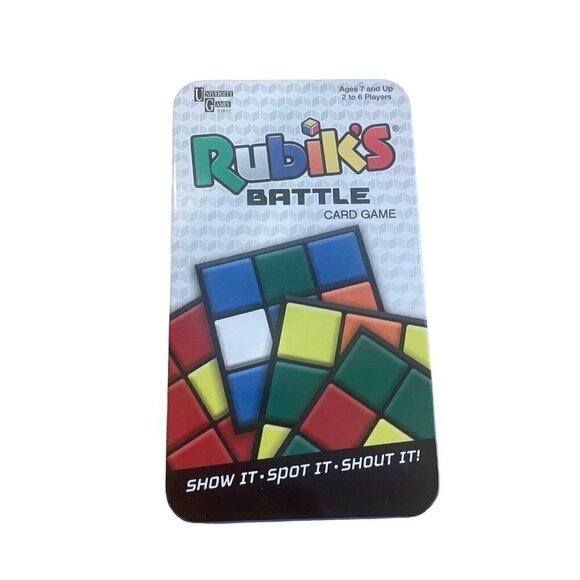 Rubik’s Battle Card Game in Tin University Game Complete fast-action Rubiks Cube - Picture 1 of 4